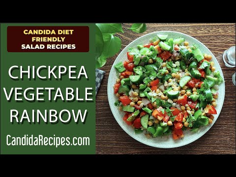 Candida Friendly Salad Recipe: Tasty Chickpea and Vegetable Rainbow